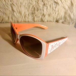 Betsey Johnson Orange and White Sunglasses
